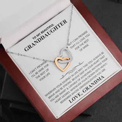 TO MY BEAUTIFUL GRANDDAUGHTER - INTERLOCKING HEARTS