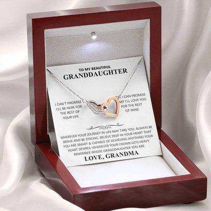 TO MY BEAUTIFUL GRANDDAUGHTER - INTERLOCKING HEARTS