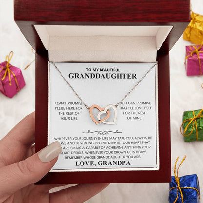TO MY BEAUTIFUL GRANDDAUGHTER  - INTERLOCKING HEARTS