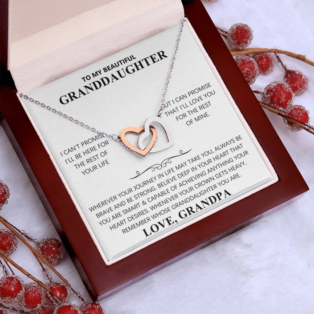 TO MY BEAUTIFUL GRANDDAUGHTER  - INTERLOCKING HEARTS