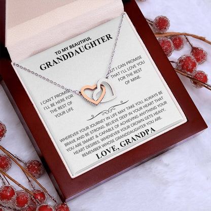 TO MY BEAUTIFUL GRANDDAUGHTER  - INTERLOCKING HEARTS