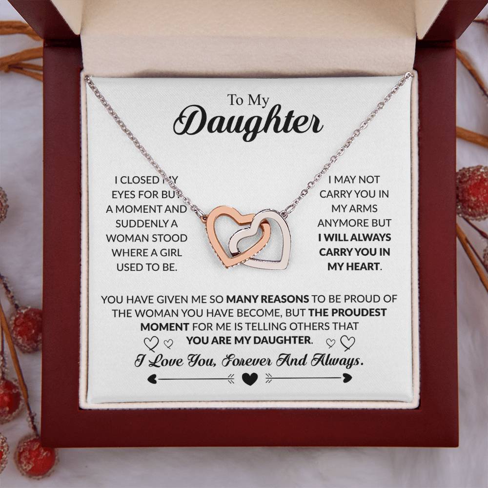 YOU ARE MY DAUGHTER- INTERLOCKING HEARTS