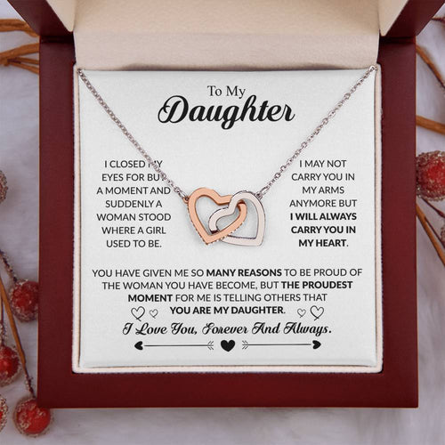 YOU ARE MY DAUGHTER- INTERLOCKING HEARTS