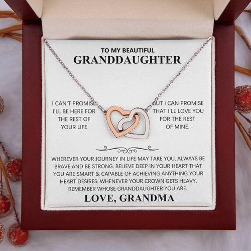 TO MY BEAUTIFUL GRANDDAUGHTER - INTERLOCKING HEARTS