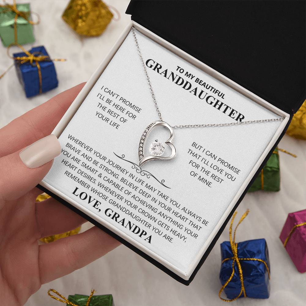 TO MY BEAUTIFUL GRANDDAUGHTER  - FOREVER LOVE NECKLACE