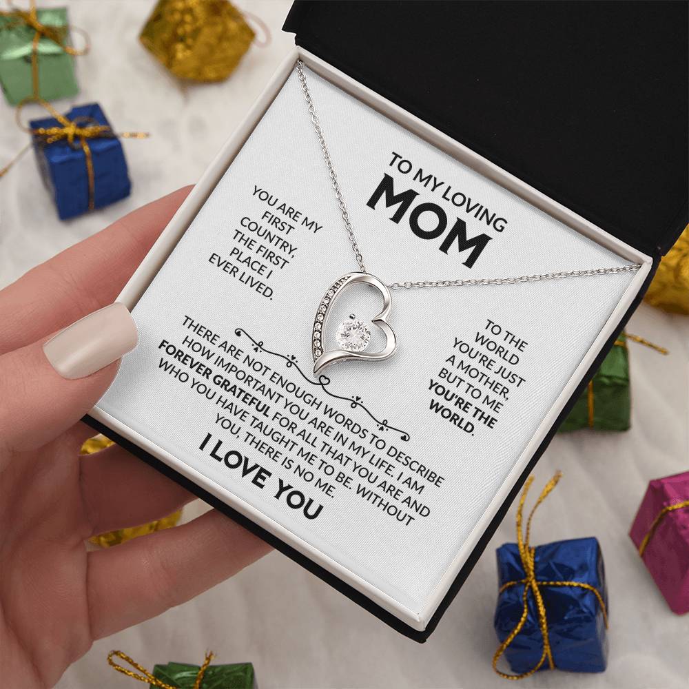 TO MY LOVING MOM - Forever Love Necklace