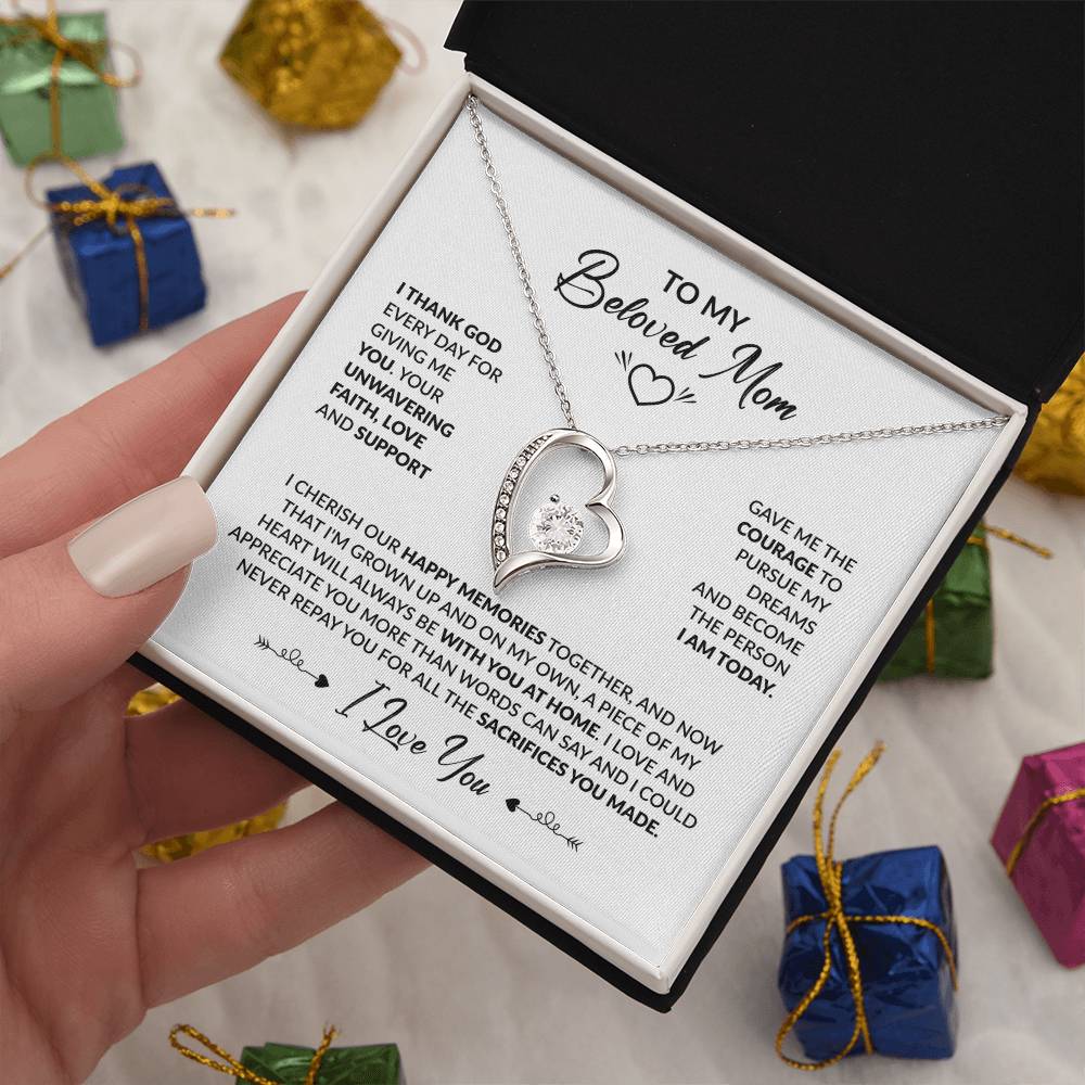 TO MY BELOVED MOM - Forever Love Necklace