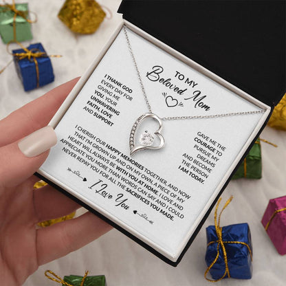 TO MY BELOVED MOM - Forever Love Necklace
