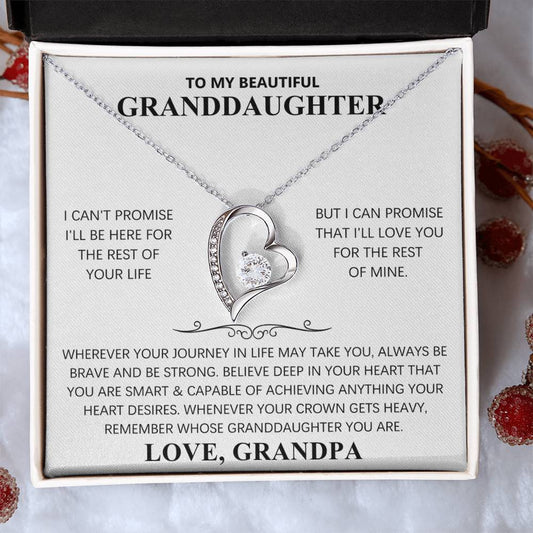 TO MY BEAUTIFUL GRANDDAUGHTER  - FOREVER LOVE NECKLACE