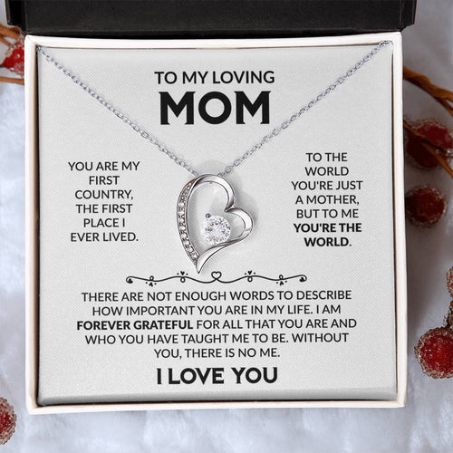 TO MY LOVING MOM - Forever Love Necklace