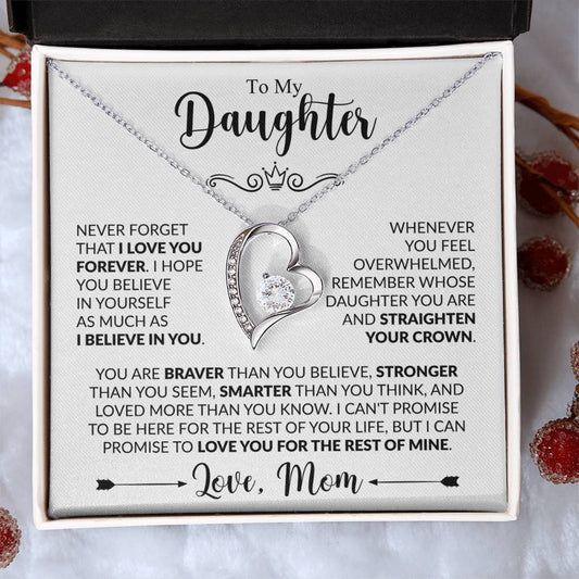 TO MY DAUGHTER - Love, Mom - FOREVER LOVE NECKLACE