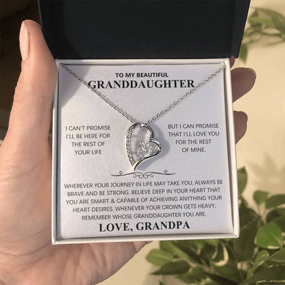 TO MY BEAUTIFUL GRANDDAUGHTER  - FOREVER LOVE NECKLACE