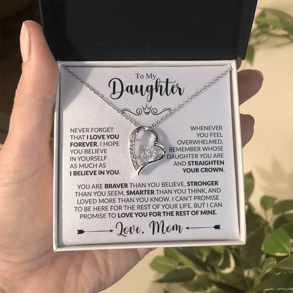 TO MY DAUGHTER - Love, Mom - FOREVER LOVE NECKLACE