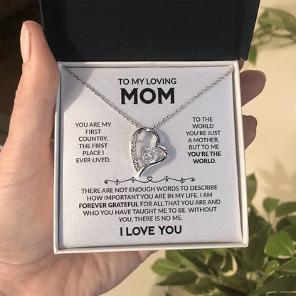 TO MY LOVING MOM - Forever Love Necklace