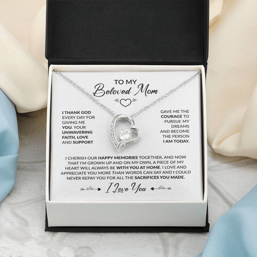 TO MY BELOVED MOM - Forever Love Necklace