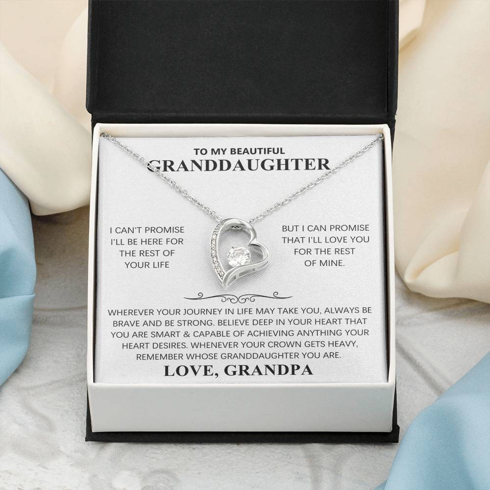 TO MY BEAUTIFUL GRANDDAUGHTER  - FOREVER LOVE NECKLACE