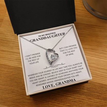 TO MY BEAUTIFUL GRANDDAUGHTER - FOREVER LOVE NECKLACE