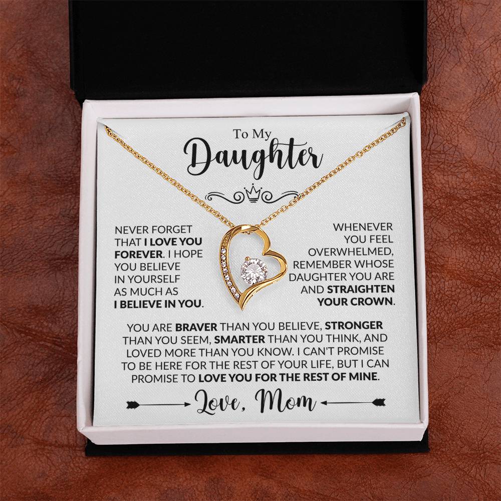 TO MY DAUGHTER - Love, Mom - FOREVER LOVE NECKLACE