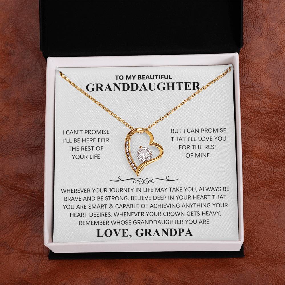 TO MY BEAUTIFUL GRANDDAUGHTER  - FOREVER LOVE NECKLACE