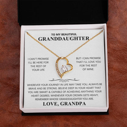 TO MY BEAUTIFUL GRANDDAUGHTER  - FOREVER LOVE NECKLACE