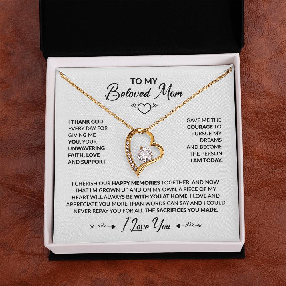 TO MY BELOVED MOM - Forever Love Necklace