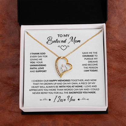 TO MY BELOVED MOM - Forever Love Necklace