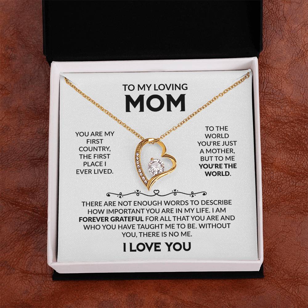 TO MY LOVING MOM - Forever Love Necklace