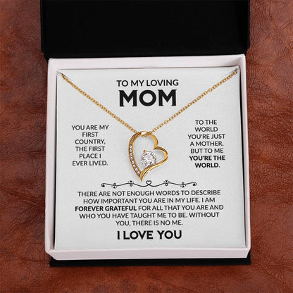 TO MY LOVING MOM - Forever Love Necklace