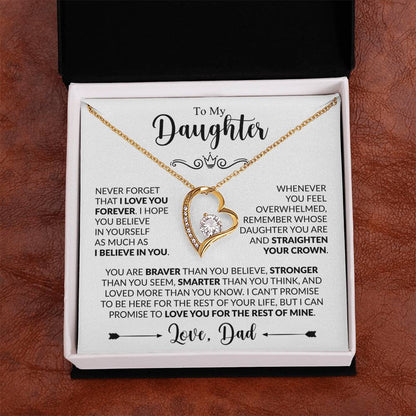 TO MY DAUGHTER - Love, Dad - FOREVER LOVE NECKLACE