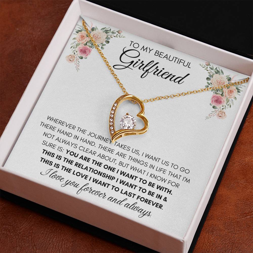 To My Beautiful Girlfriend - Heart Necklace