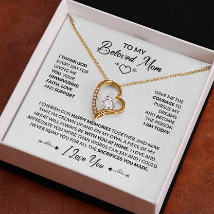 TO MY BELOVED MOM - Forever Love Necklace
