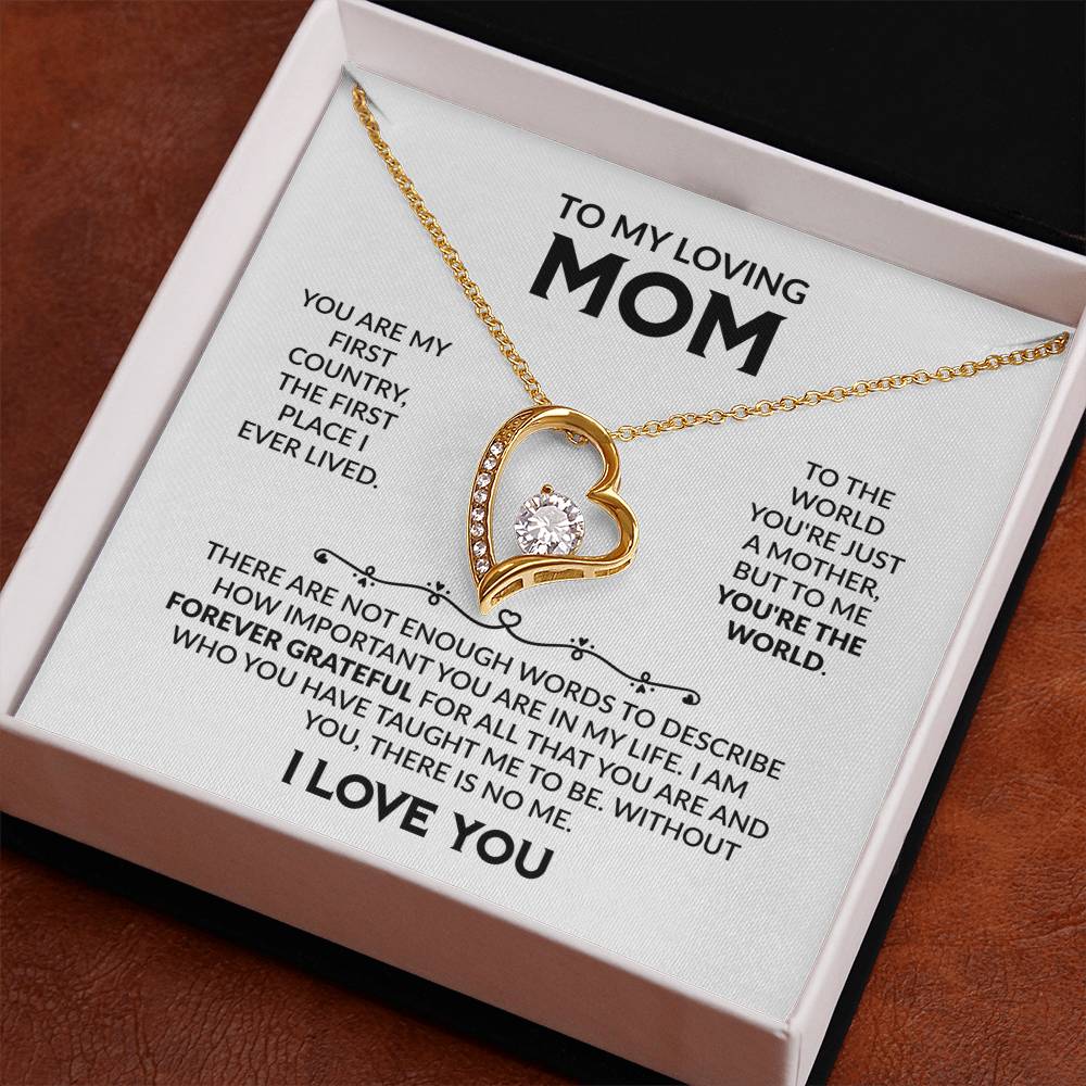 TO MY LOVING MOM - Forever Love Necklace