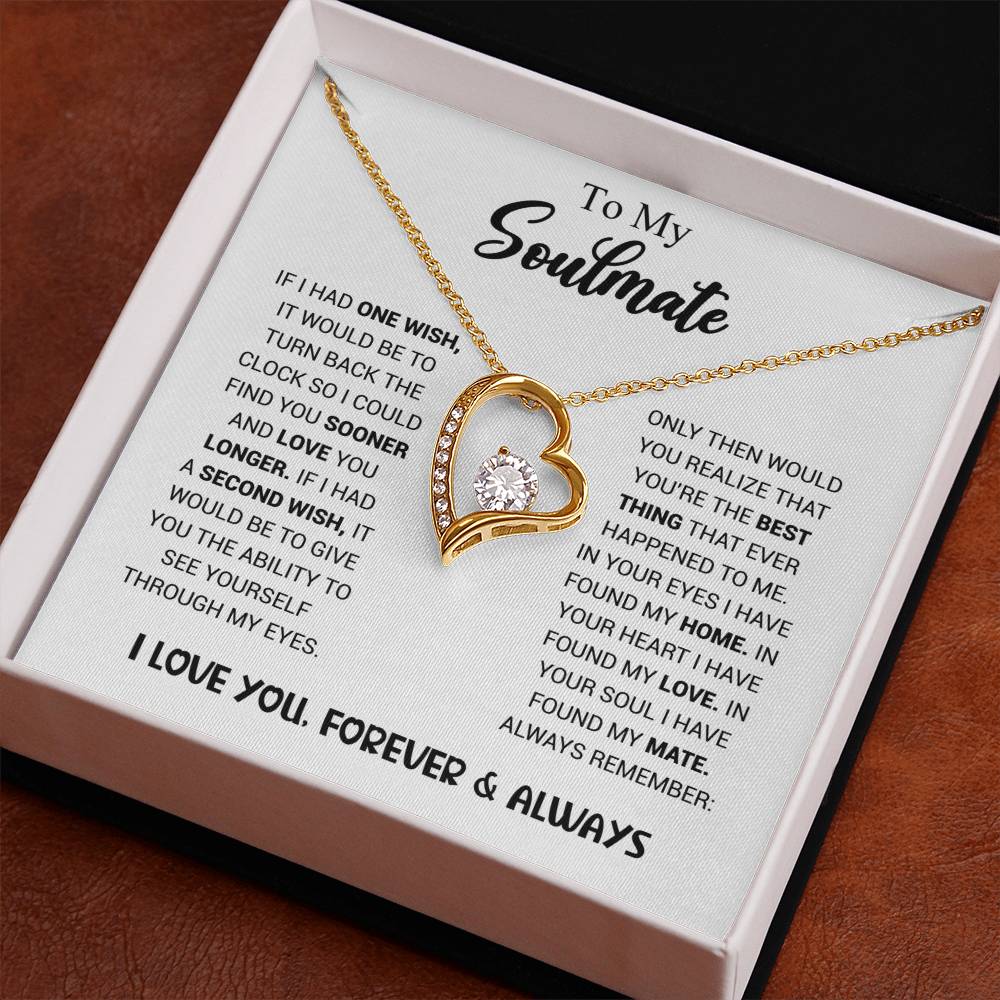 To My Soulmate - Heart Necklace