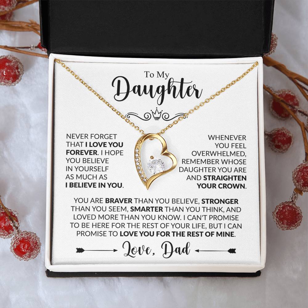 TO MY DAUGHTER - Love, Dad - FOREVER LOVE NECKLACE