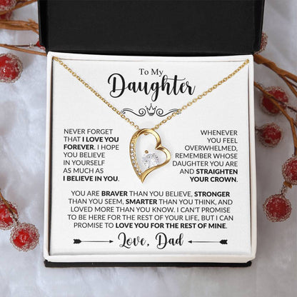TO MY DAUGHTER - Love, Dad - FOREVER LOVE NECKLACE