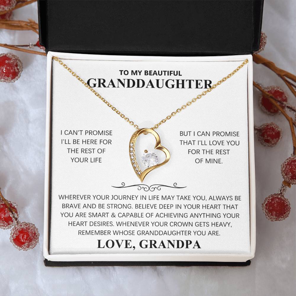 TO MY BEAUTIFUL GRANDDAUGHTER  - FOREVER LOVE NECKLACE