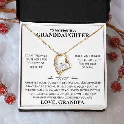 TO MY BEAUTIFUL GRANDDAUGHTER  - FOREVER LOVE NECKLACE