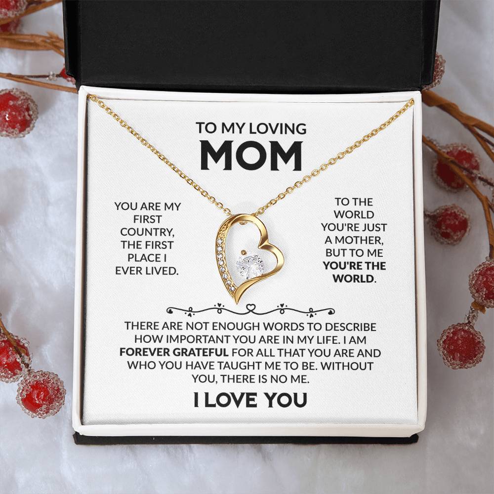 TO MY LOVING MOM - Forever Love Necklace
