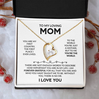 TO MY LOVING MOM - Forever Love Necklace