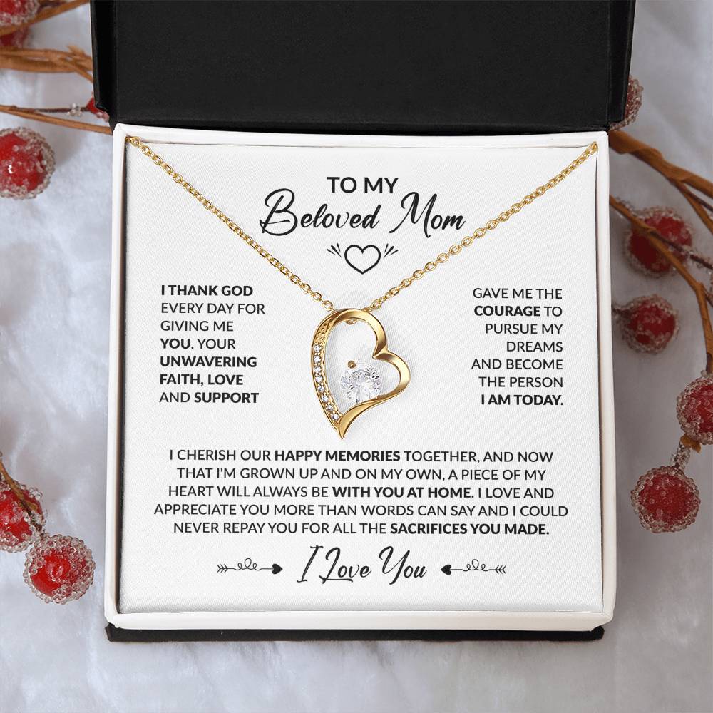 TO MY BELOVED MOM - Forever Love Necklace