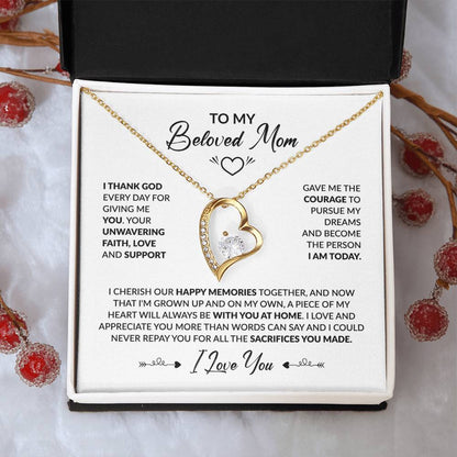 TO MY BELOVED MOM - Forever Love Necklace