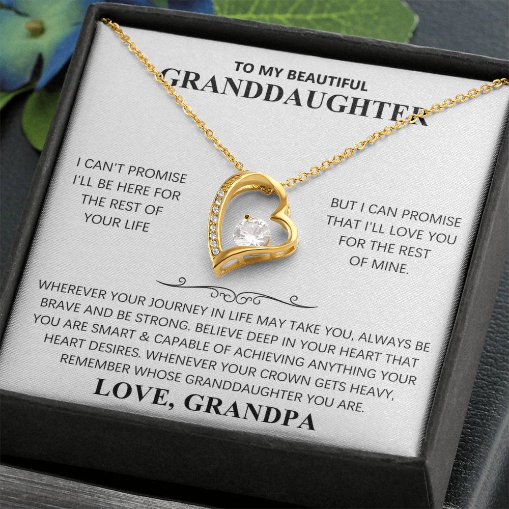 TO MY BEAUTIFUL GRANDDAUGHTER  - FOREVER LOVE NECKLACE