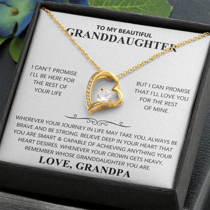 TO MY BEAUTIFUL GRANDDAUGHTER  - FOREVER LOVE NECKLACE