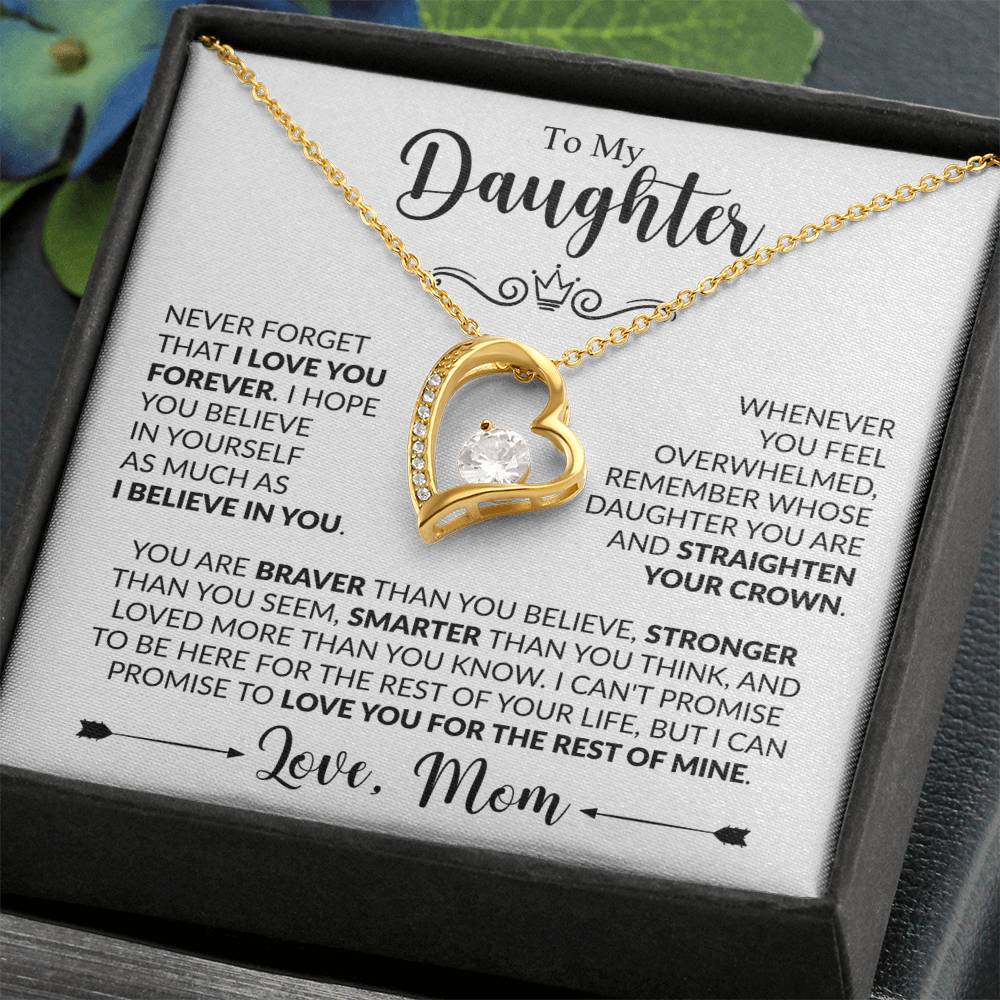 TO MY DAUGHTER - Love, Mom - FOREVER LOVE NECKLACE
