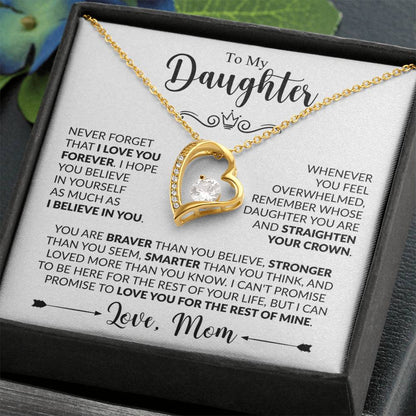 TO MY DAUGHTER - Love, Mom - FOREVER LOVE NECKLACE