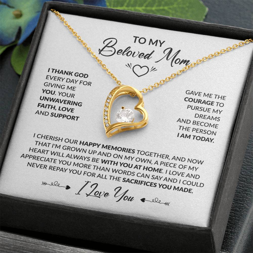TO MY BELOVED MOM - Forever Love Necklace